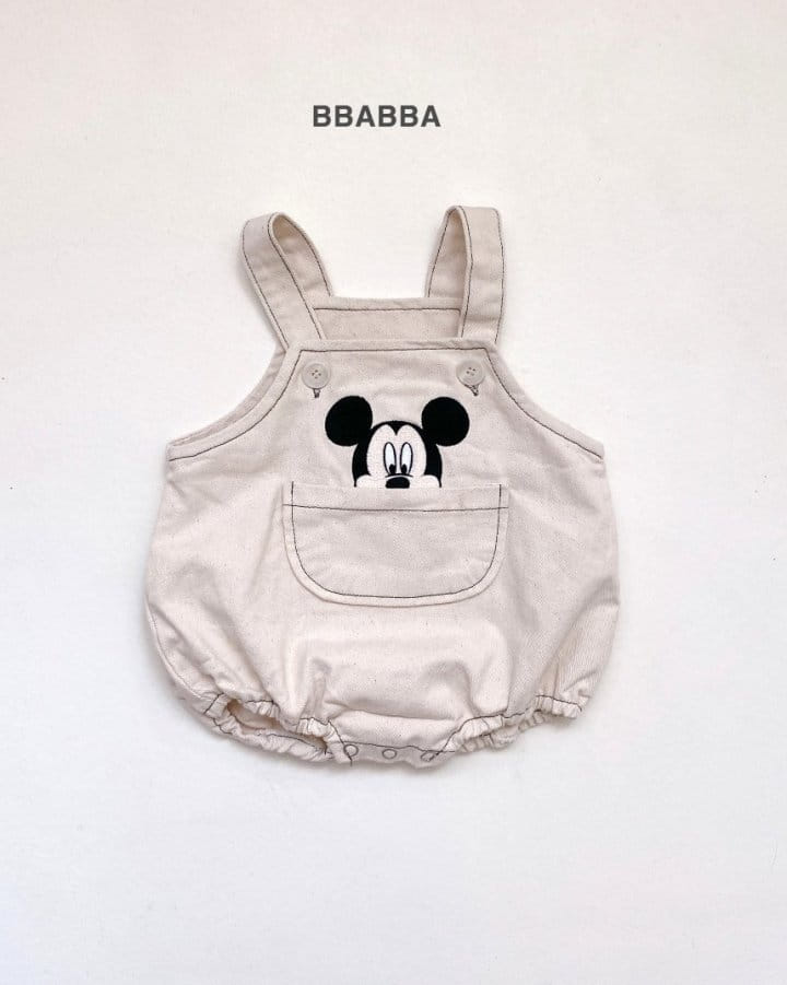 Bbabba - Korean Baby Fashion - #babyoutfit - Bebe Mickey Dungarees