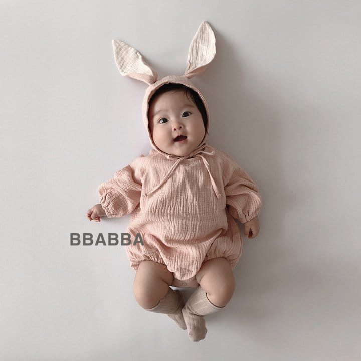 Bbabba - Korean Baby Fashion - #babywear - Rabbit Bodysuit with Bonnet - 10