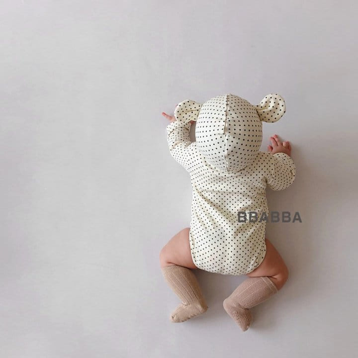 Bbabba - Korean Baby Fashion - #babywear - Dot Bear Bodysuit withg Bonnet - 6