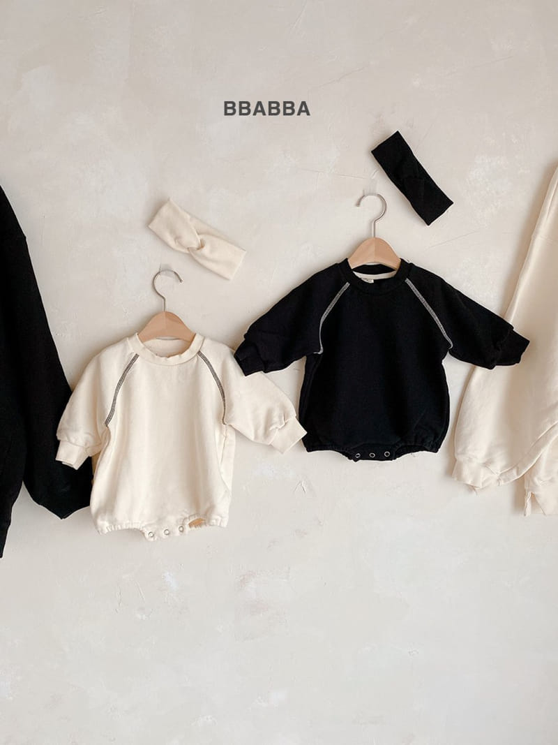 Bbabba - Korean Baby Fashion - #babywear - Black Cream Bodysuit - 5