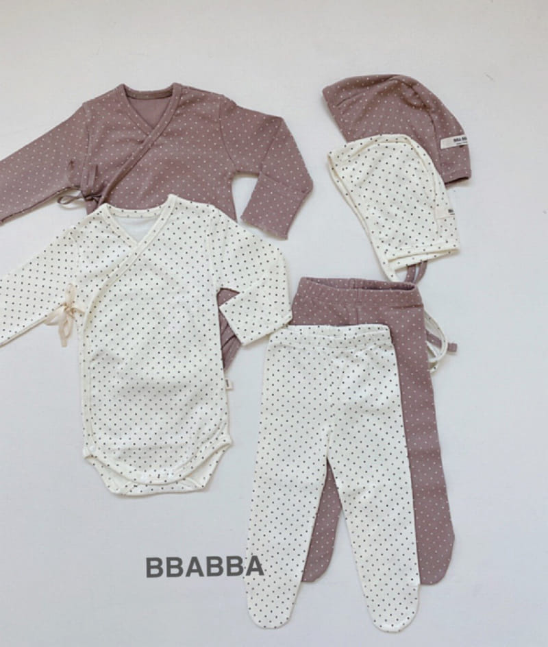 Bbabba - Korean Baby Fashion - #babywear - Benet Dot Bodysuit with Leggings Bonnet - 5