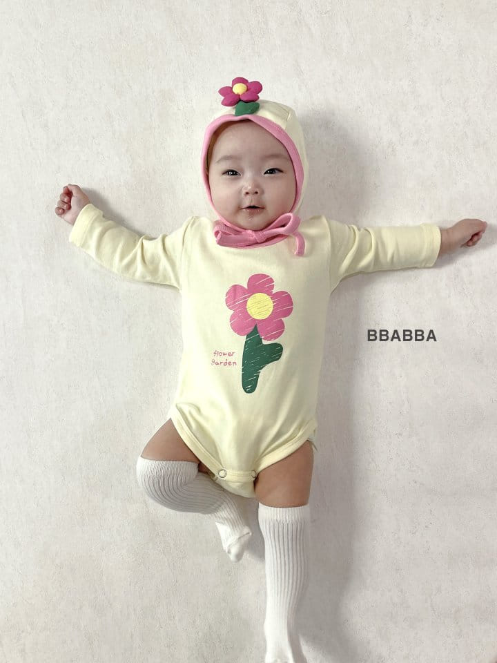 Bbabba - Korean Baby Fashion - #onlinebabyboutique - Flower Garden Bodysuit Set - 2