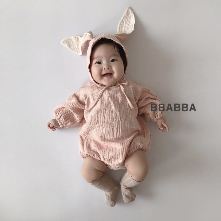 Bbabba - Korean Baby Fashion - #onlinebabyboutique - Rabbit Bodysuit with Bonnet - 11