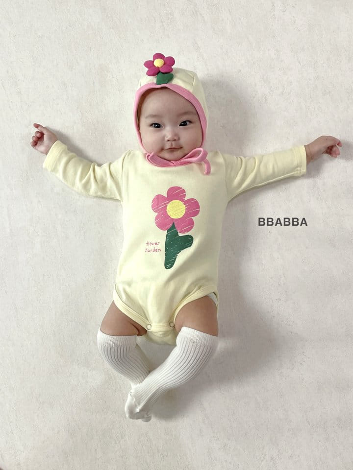 Bbabba - Korean Baby Fashion - #onlinebabyshop - Flower Garden Bodysuit Set - 3