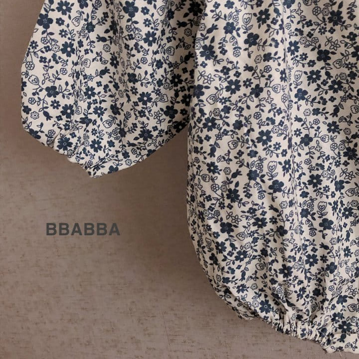 Bbabba - Korean Baby Fashion - #onlinebabyshop - Navy Flower Bodysuit - 7