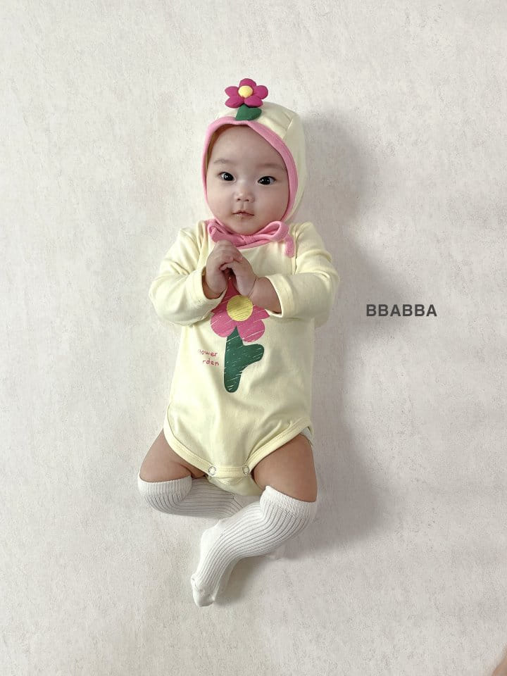 Bbabba - Korean Baby Fashion - #onlinebabyshop - Flower Garden Bodysuit Set - 4