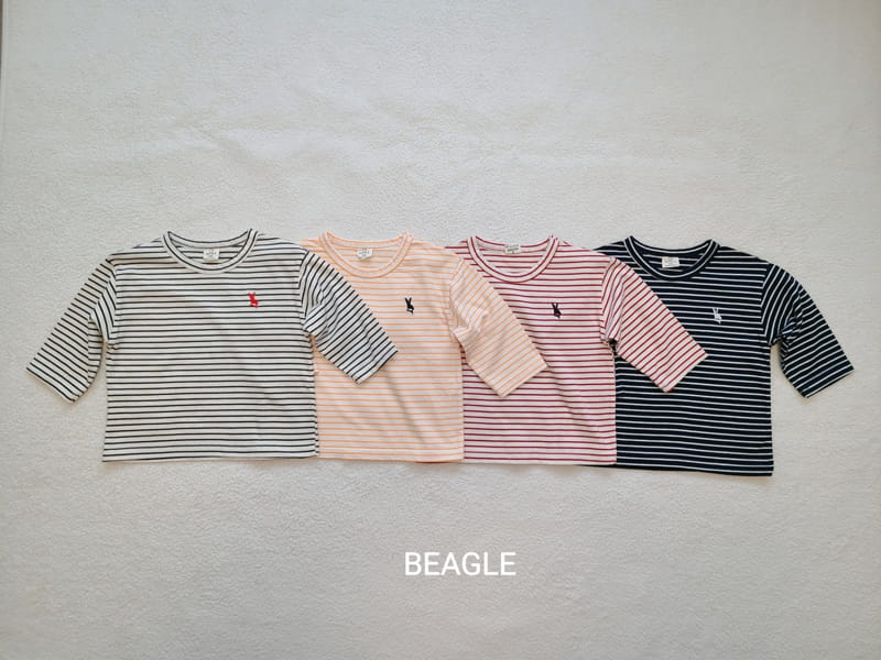 Beagle - Korean Children Fashion - #fashionkids - Reto Stripes Tee