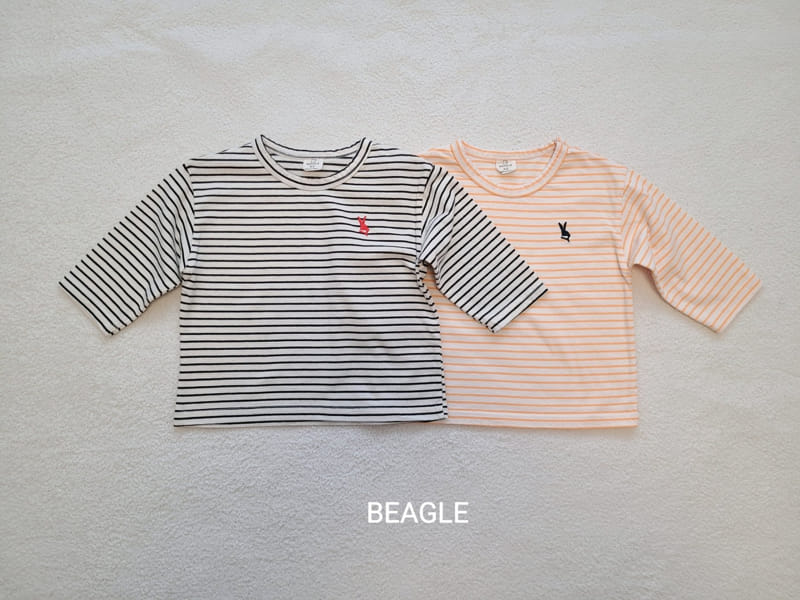 Beagle - Korean Children Fashion - #kidsshorts - Reto Stripes Tee - 2