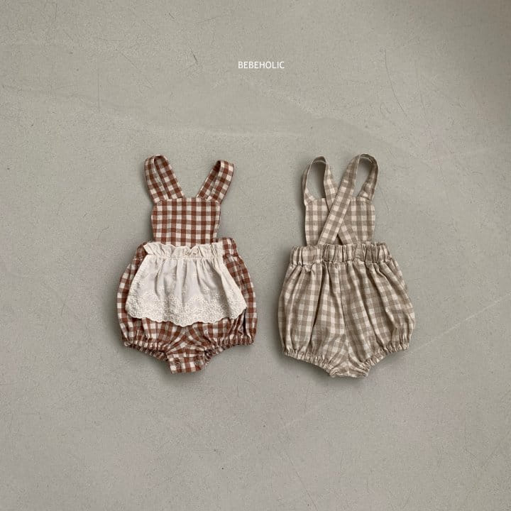 Bebe Holic - Korean Baby Fashion - #babyboutiqueclothing - Nori Dungarees Bodysuit - 6