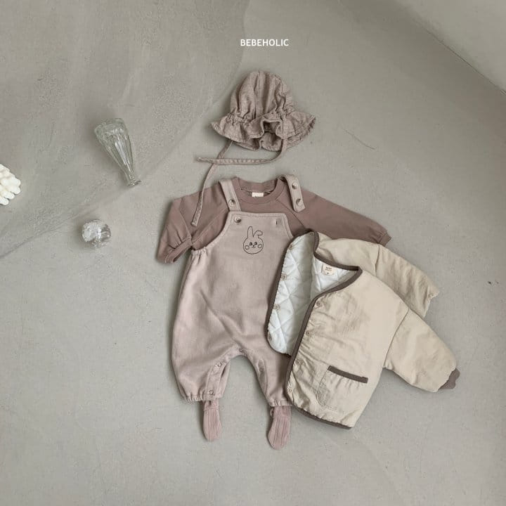 Bebe Holic - Korean Baby Fashion - #babyboutiqueclothing - Rabbit Dungarees Bodysuit - 3