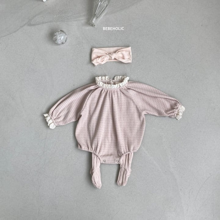 Bebe Holic - Korean Baby Fashion - #babyoutfit - Mocha Frill Bodysuit - 2