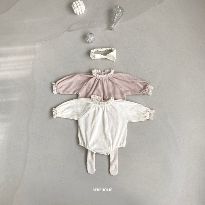 Bebe Holic - Korean Baby Fashion - #babywear - Mocha Frill Bodysuit - 4