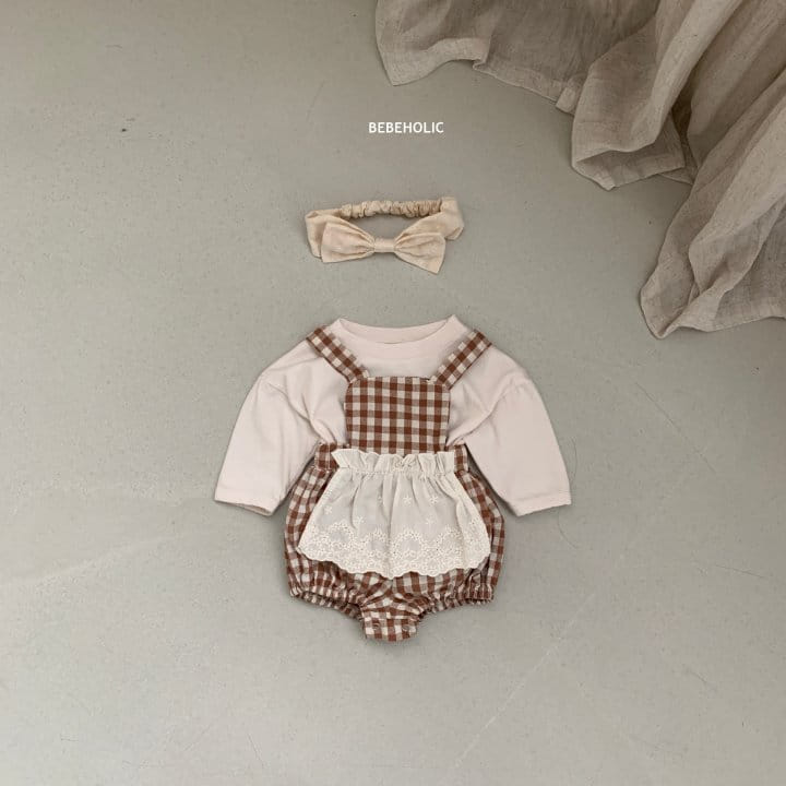 Bebe Holic - Korean Baby Fashion - #onlinebabyshop - Nori Dungarees Bodysuit - 3