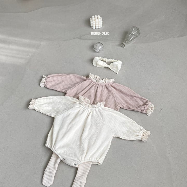 Bebe Holic - Korean Baby Fashion - #onlinebabyshop - Mocha Frill Bodysuit - 5