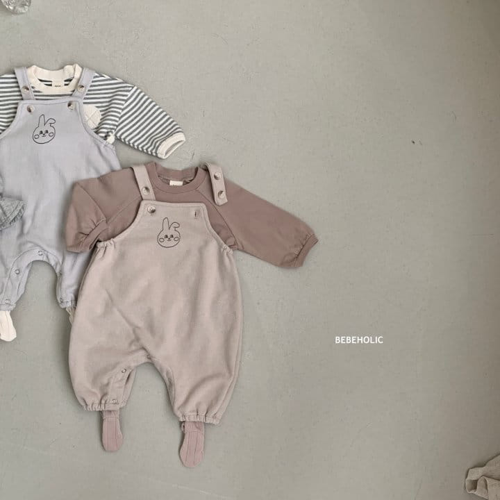 Bebe Holic - Korean Baby Fashion - #smilingbaby - Rabbit Dungarees Bodysuit