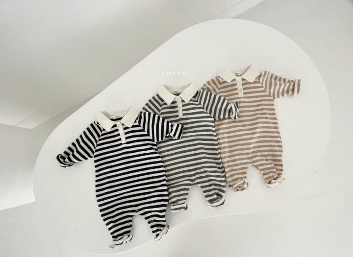 Bebe Nine - Korean Baby Fashion - #babyboutiqueclothing - Bebe Ppappiyong Collar Bodysuit