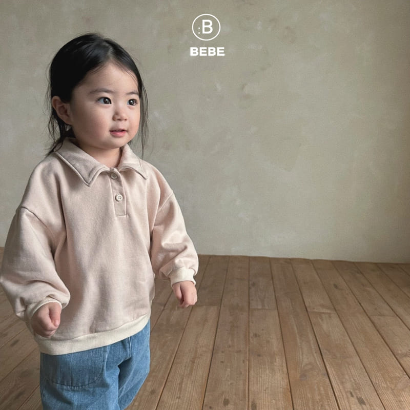 Bella Bambina - Korean Baby Fashion - #babyfashion - Bebe Button Collar Sweatshirt - 3