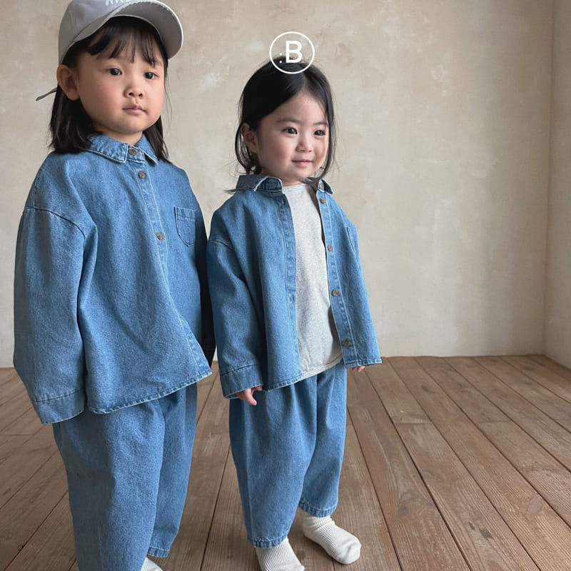 Bella Bambina - Korean Baby Fashion - #babygirlfashion - Bebe Pong Shirt Denim - 9