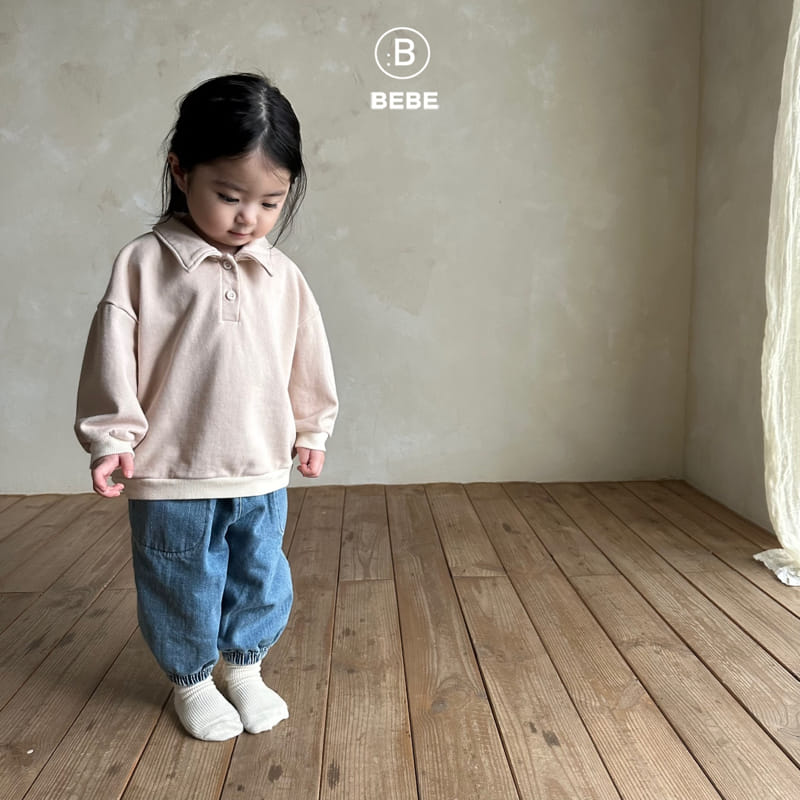 Bella Bambina - Korean Baby Fashion - #babyoninstagram - Bebe Button Collar Sweatshirt - 7