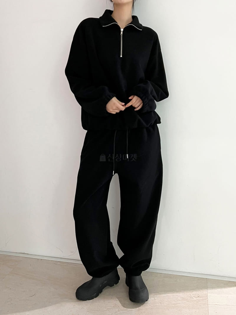 Birthday - Korean Women Fashion - #momslook - Teddy Half Zip-up - 7