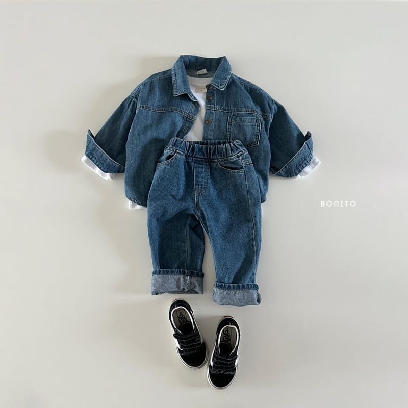 Bonito - Korean Baby Fashion - #onlinebabyshop - Pocket Jeans - 4