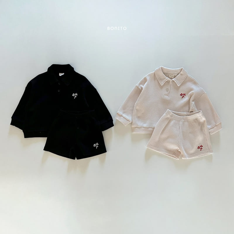 Bonito - Korean Baby Fashion - #babyfever - BNT Waffle Top Bottom Set