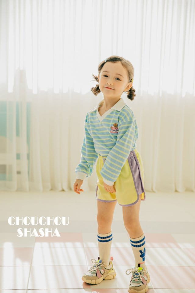 Chouchou Shasha - Korean Children Fashion - #designkidswear - Bear Collar Tee - 2