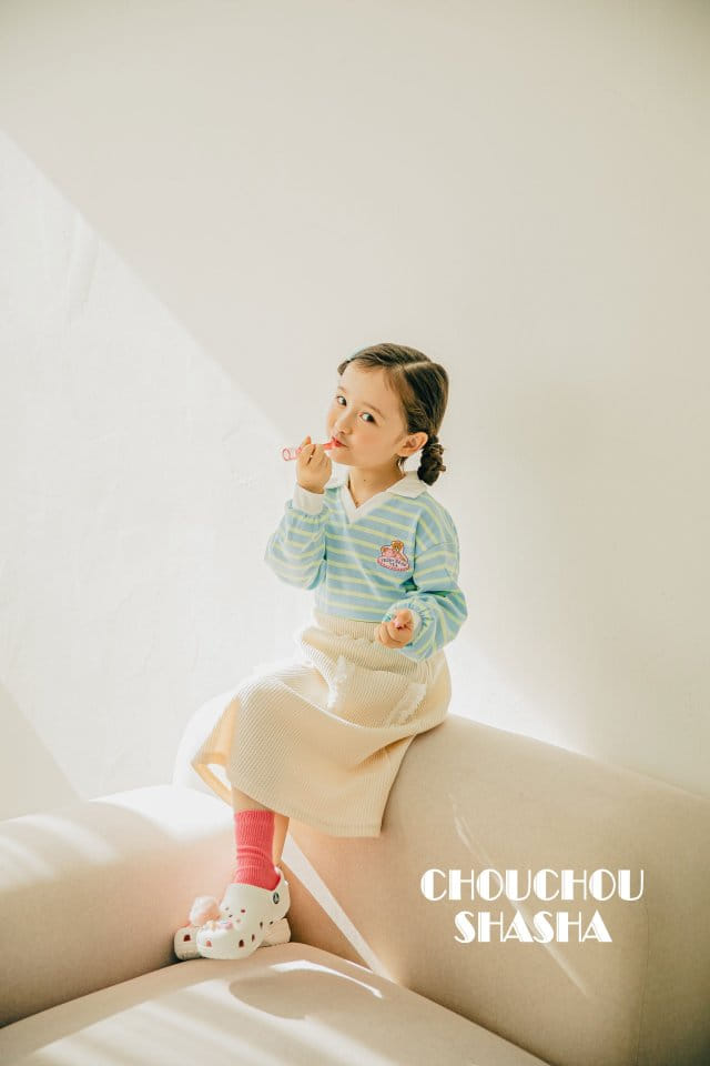 Chouchou Shasha - Korean Children Fashion - #discoveringself - Bear Collar Tee - 4