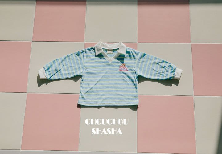 Chouchou Shasha - Korean Children Fashion - #magicofchildhood - Bear Collar Tee - 10