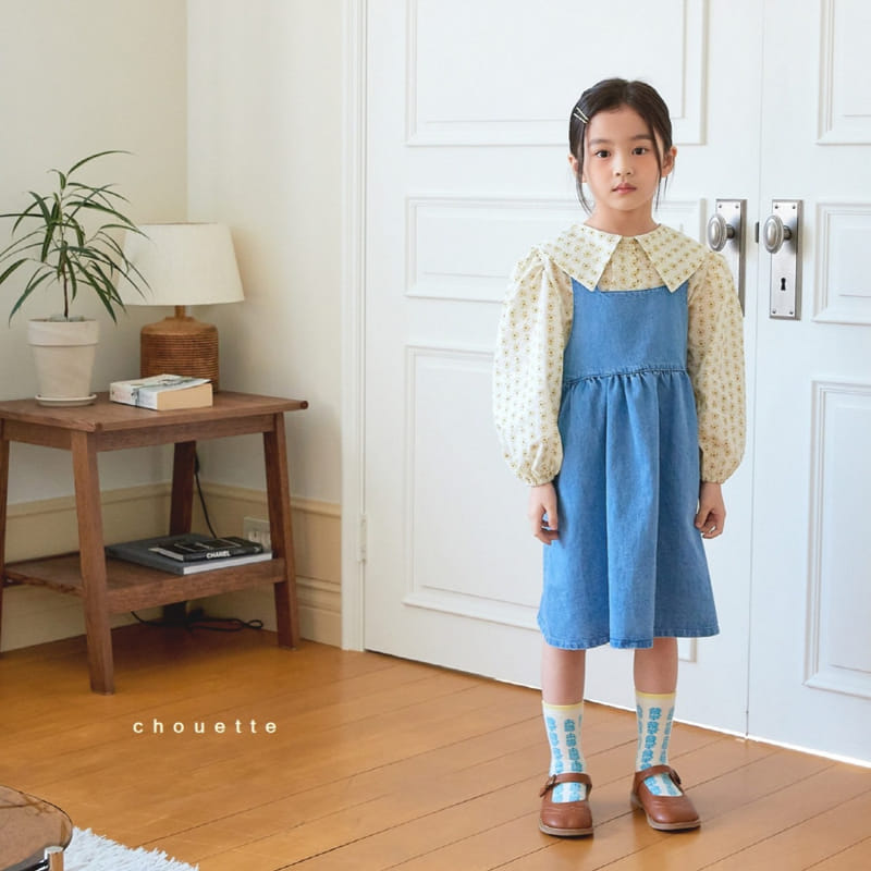 Chouette - Korean Children Fashion - #Kfashion4kids - Square Denim One-piece - 2