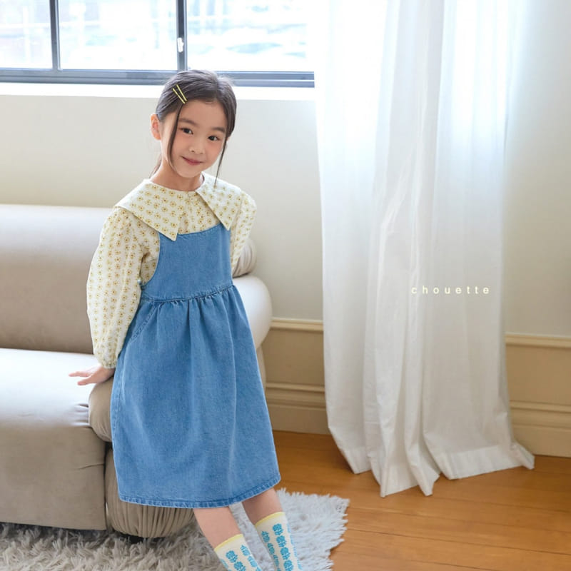 Chouette - Korean Children Fashion - #childofig - Square Denim One-piece - 8