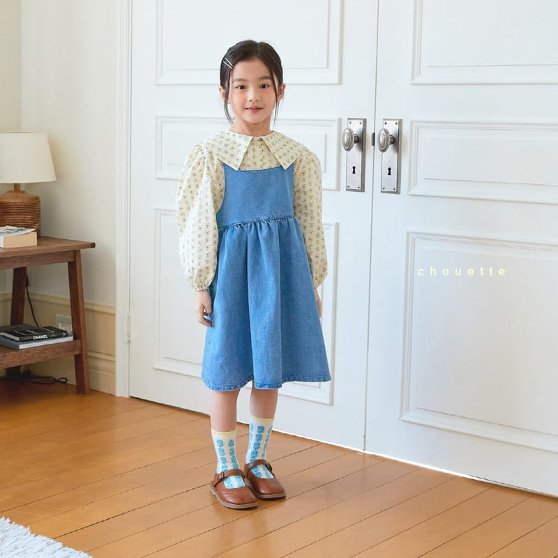 Chouette - Korean Children Fashion - #fashionkids - Square Denim One-piece - 12