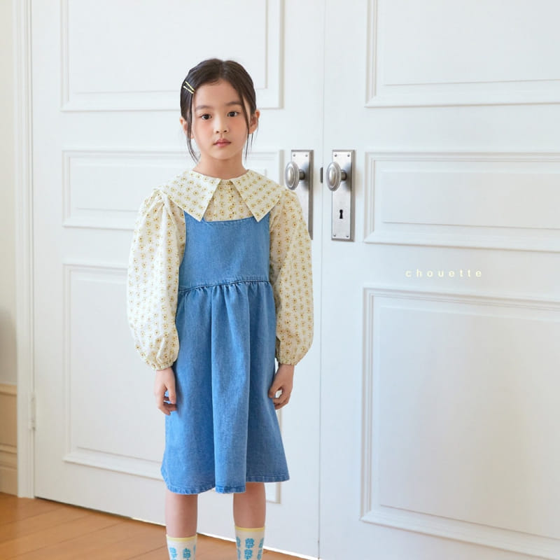 Chouette - Korean Children Fashion - #kidzfashiontrend - Square Denim One-piece