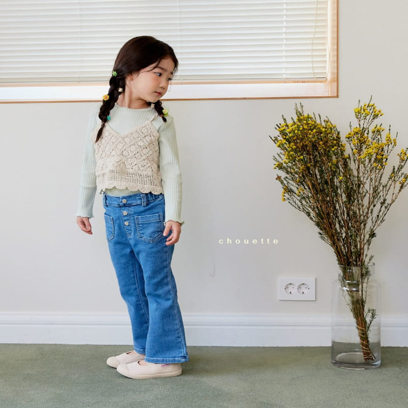 Chouette - Korean Children Fashion - #minifashionista - Button Bootscut Jeans - 6