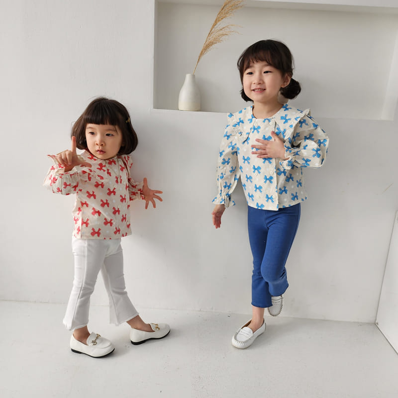 Color - Korean Children Fashion - #littlefashionista - Ribbon Blouse - 2