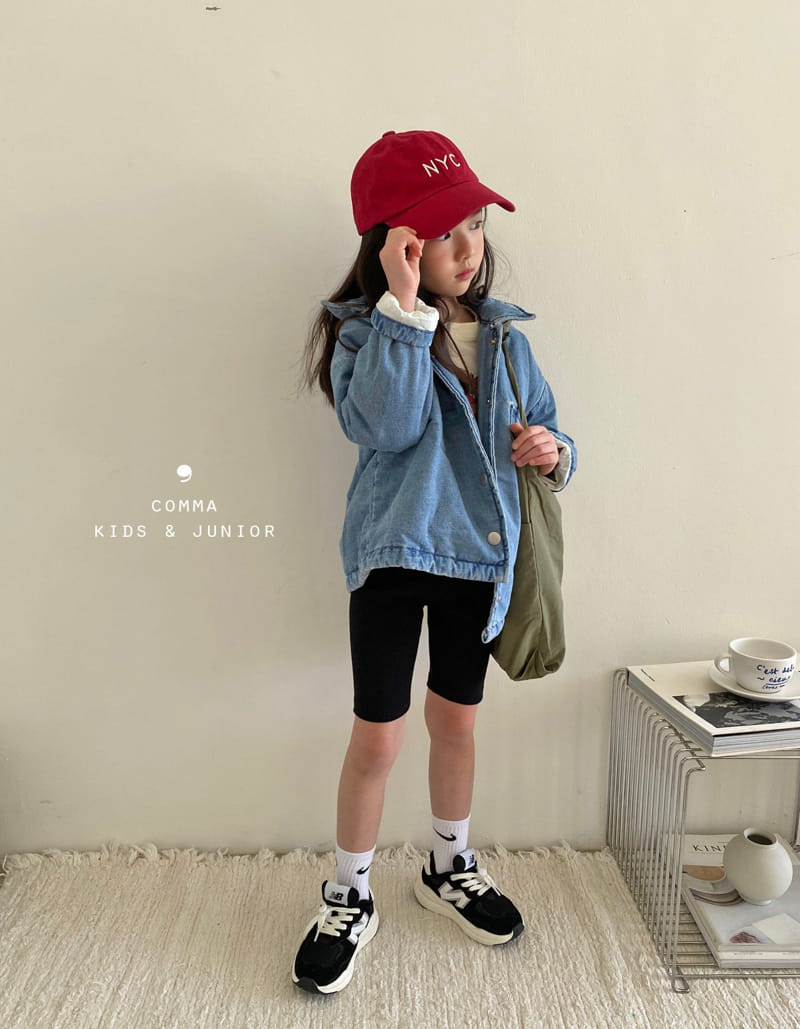 Comma - Korean Children Fashion - #childofig - Denim Bonding Jacket - 7