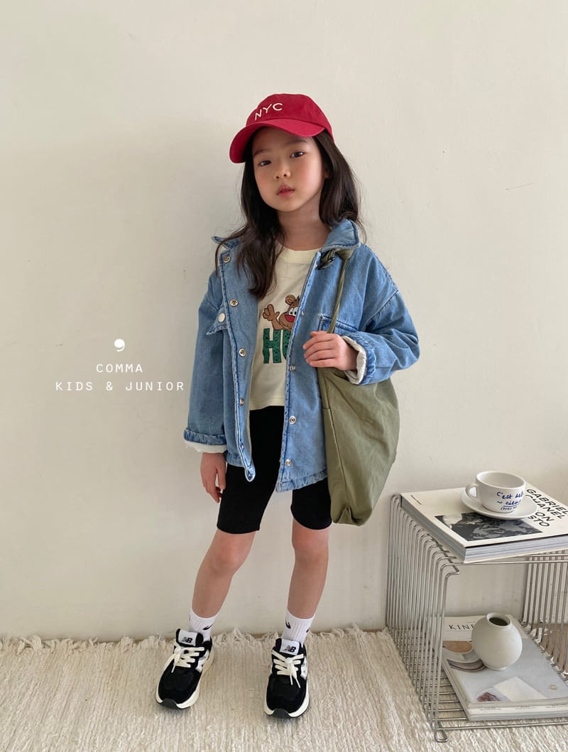 Comma - Korean Children Fashion - #minifashionista - Denim Bonding Jacket - 5