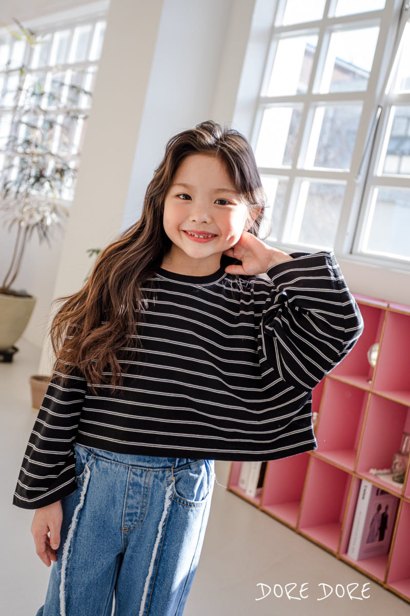 Dore Dore - Korean Children Fashion - #childofig - Stripes Giny Sweatshirt - 11