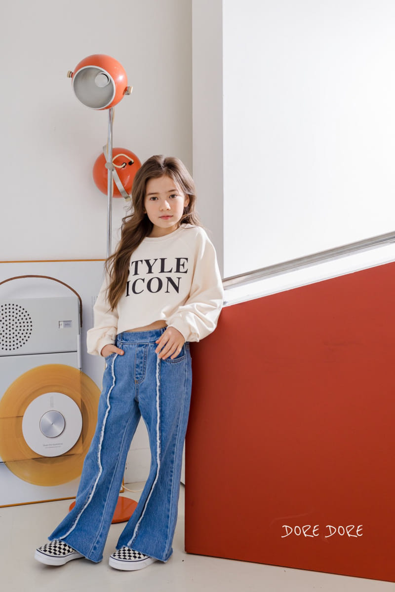 Dore Dore - Korean Children Fashion - #childrensboutique - Icon Style Crop Sweatshirt