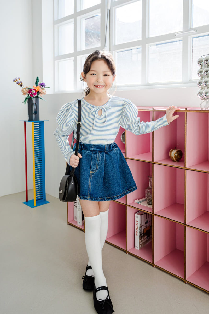 Dore Dore - Korean Children Fashion - #discoveringself - Spring Dorosi Denim Skirt Pants - 12