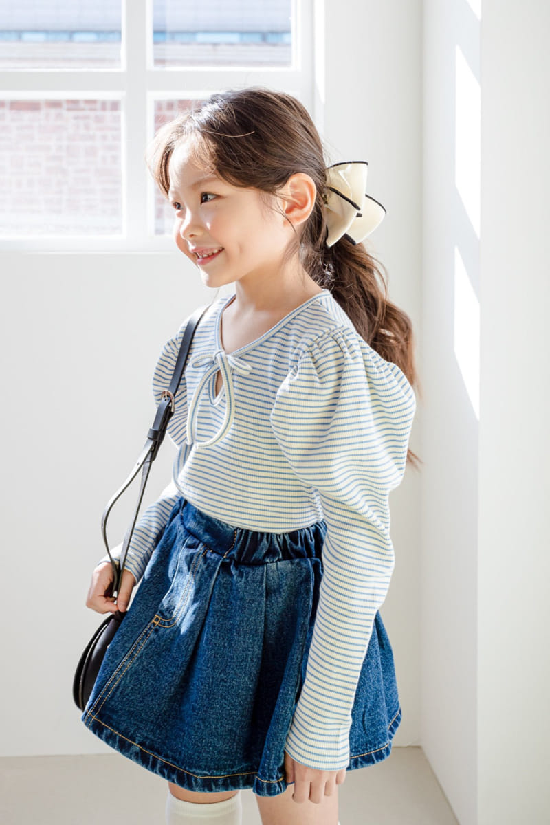 Dore Dore - Korean Children Fashion - #discoveringself - Spring Ribbon Shirring Tee - 7