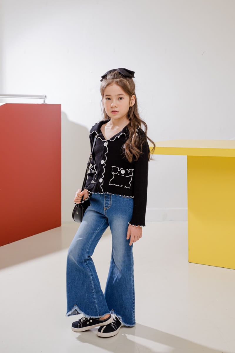 Dore Dore - Korean Children Fashion - #discoveringself - Coco Rib Collar Tee - 3