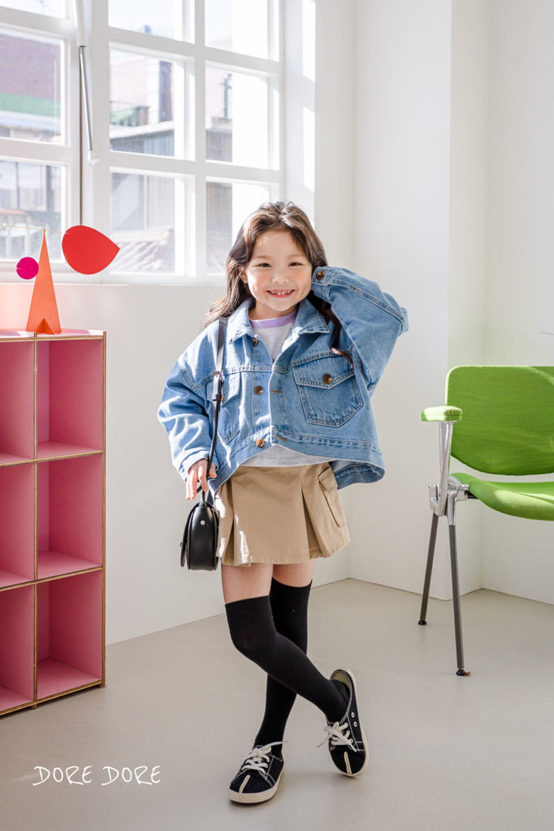 Dore Dore - Korean Children Fashion - #discoveringself - Spring Crop Denim Jacket