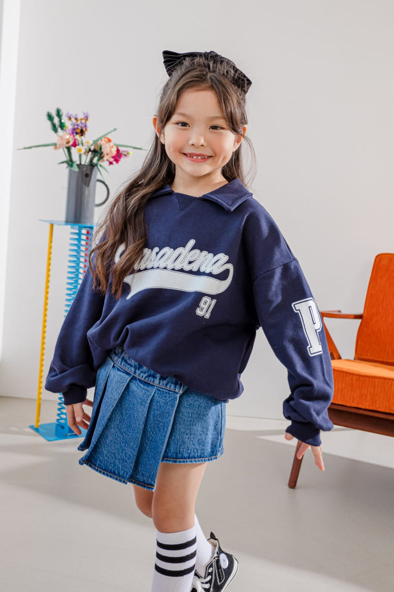 Dore Dore - Korean Children Fashion - #fashionkids - Spring P Collar Sweatshirt - 6