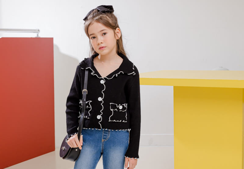 Dore Dore - Korean Children Fashion - #discoveringself - Coco Rib Collar Tee - 4