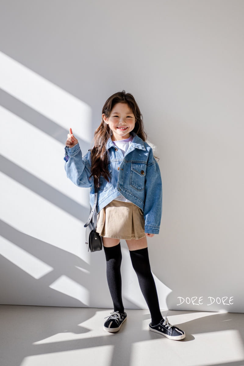 Dore Dore - Korean Children Fashion - #fashionkids - Spring Crop Denim Jacket - 2