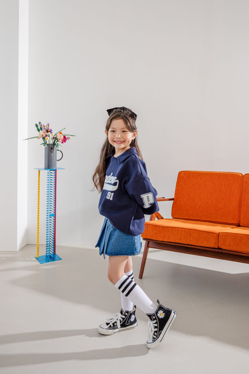 Dore Dore - Korean Children Fashion - #kidsshorts - Spring P Collar Sweatshirt - 7