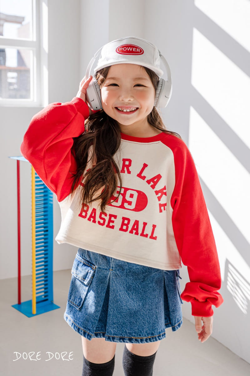 Dore Dore - Korean Children Fashion - #kidsshorts - Raglan 59 Crop Sweatshirt - 2