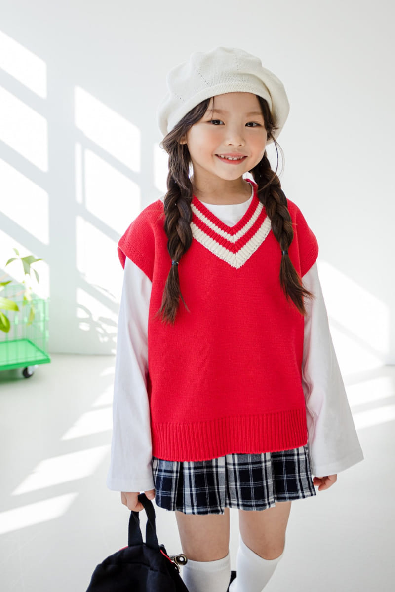 Dore Dore - Korean Children Fashion - #kidsstore - Spring Check Wrinkle Skirt Pants - 11