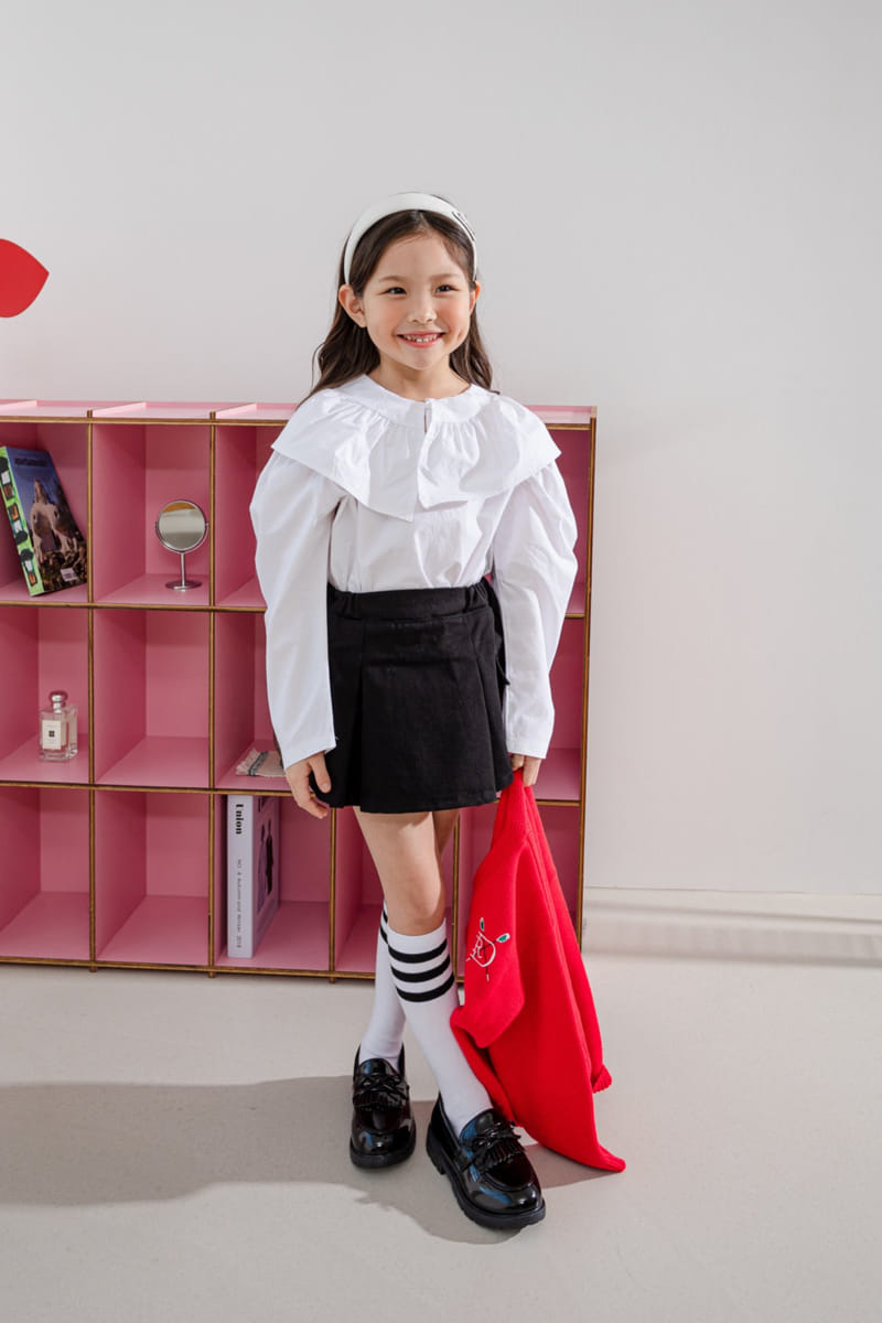 Dore Dore - Korean Children Fashion - #kidzfashiontrend - Spring Circle Big Collar Blouse - 8